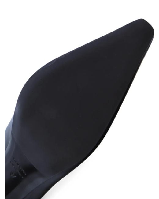 Notabene Black Emmy 70 Square-Toe Leather Pumps