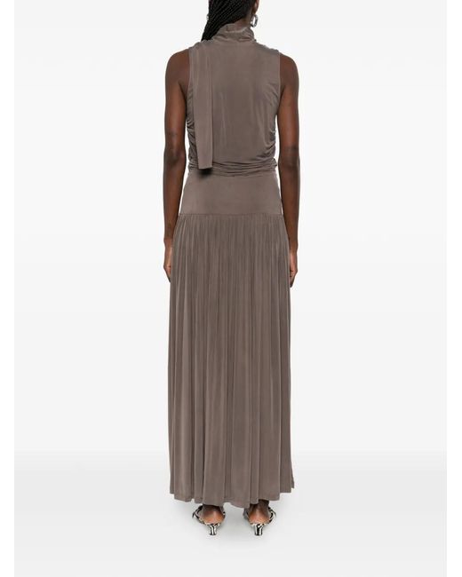 AYA MUSE Brown Alyve Ruched Midi Dress
