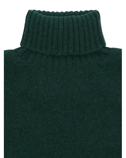 Fortela Green Shetland Turtleneck Sweater for men