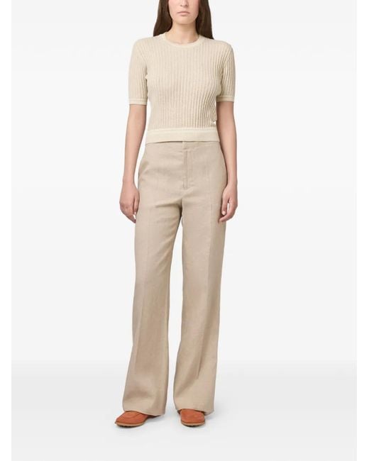 Tod's Natural Elasticated Tailored Trousers