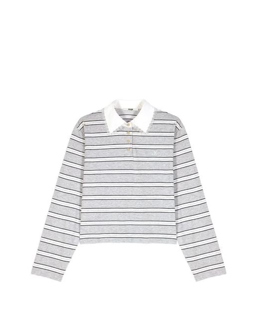 Polo A Rayas Maje de color White