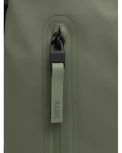 Rains Green Large Rolltop Backpack