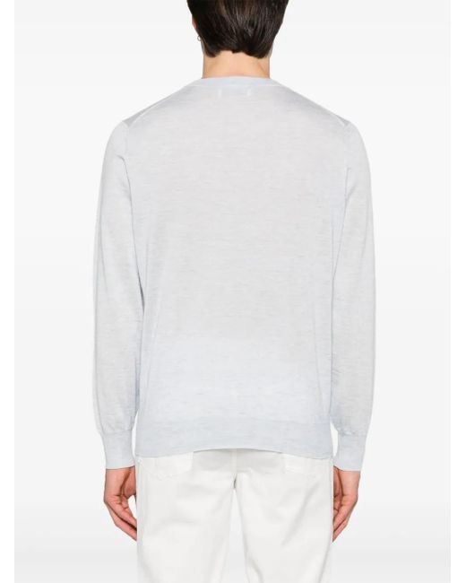 Brunello Cucinelli White Lightweight Sweater for men