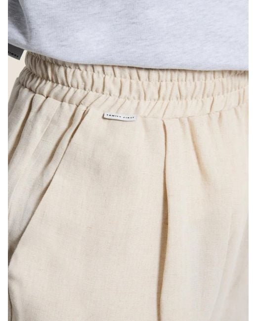 FAMILY FIRST Natural Elasticated-Waist Trousers for men