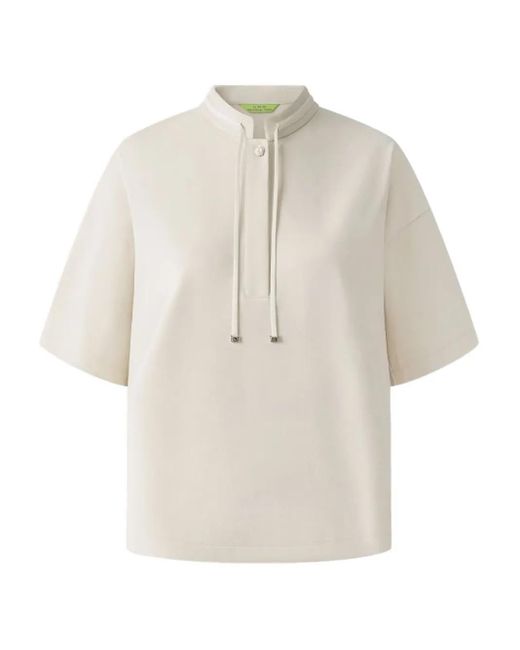 Blusa Con Colletto Alla Coreana di Shanghai Tang in White