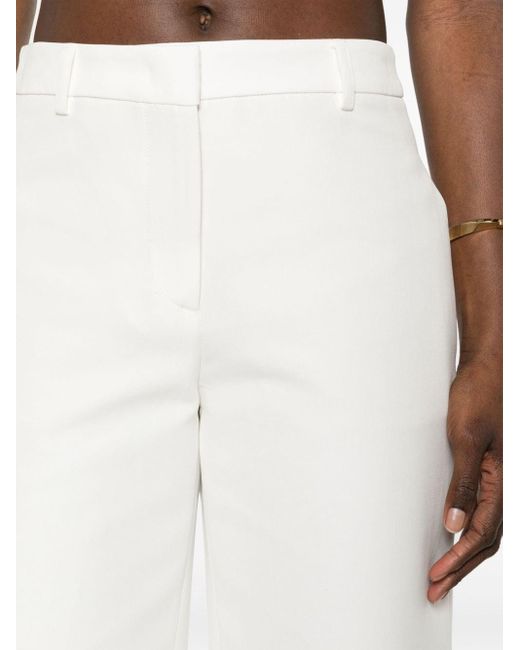 Moschino White Tailored Wide-leg Trousers