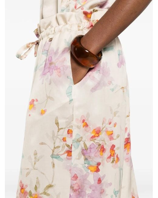 Herno White Viscose Cotton Pants
