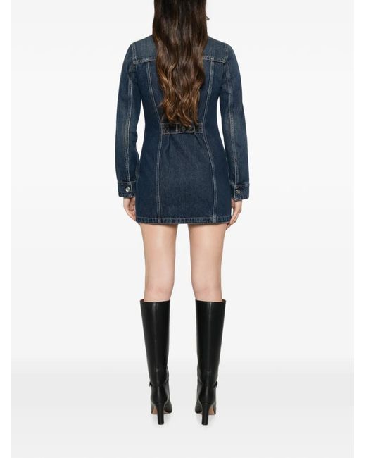 Liu Jo Blue X Elodie Button-Up Denim Mini Dress