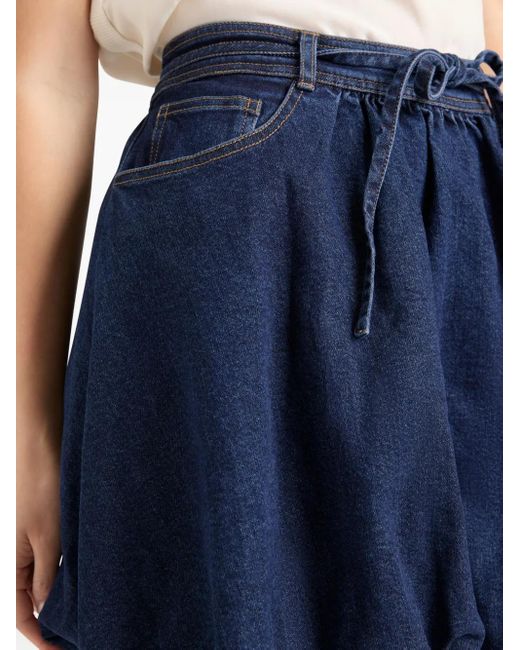 Cinq À Sept Blue Balloon Drawstring Skirt