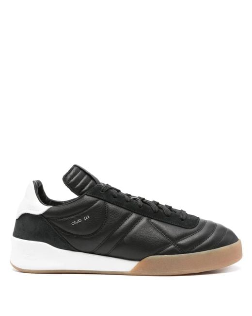 Courreges Black Matelassé Calf Leather Sneakers for men