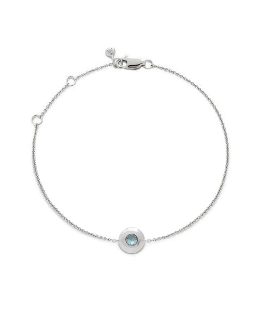 Monica Vinader White March Birthstone Bracelet