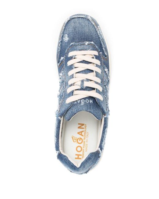 Hogan Jeans-Sneakers im Distressed-Look in Blue für Herren