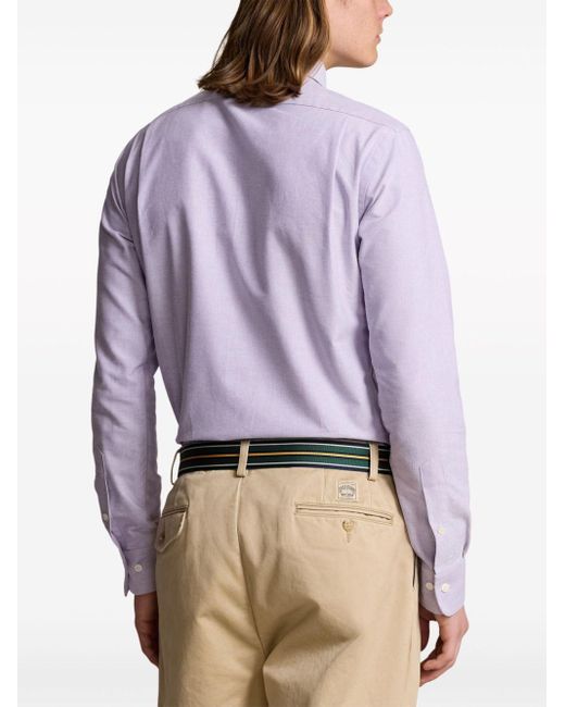 Polo Ralph Lauren Purple Oxford Cotton Shirt for men