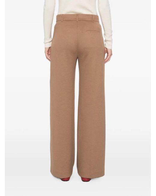 Max Mara Natural Wide-Leg Tailored Trousers