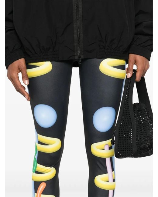 Walter Van Beirendonck Blue Void Clown Bike Leggings