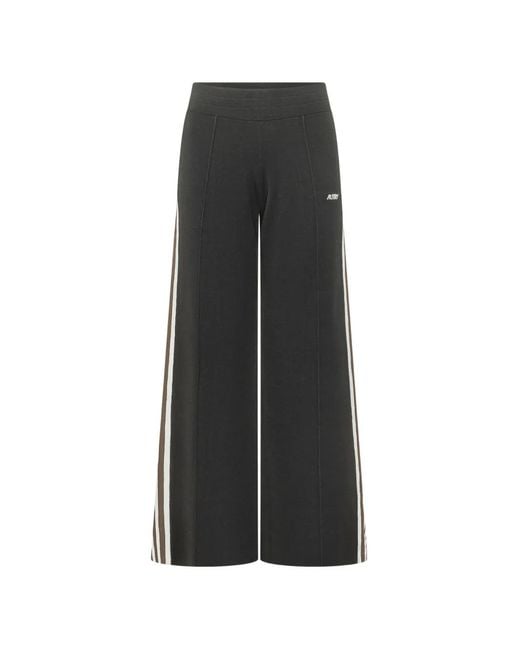 Autry Black Side-Stripe Track Pants