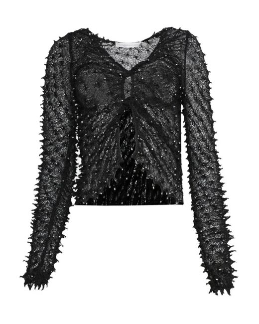 Christopher Esber Shibori ビジュートリム オープンツイストトップ Black