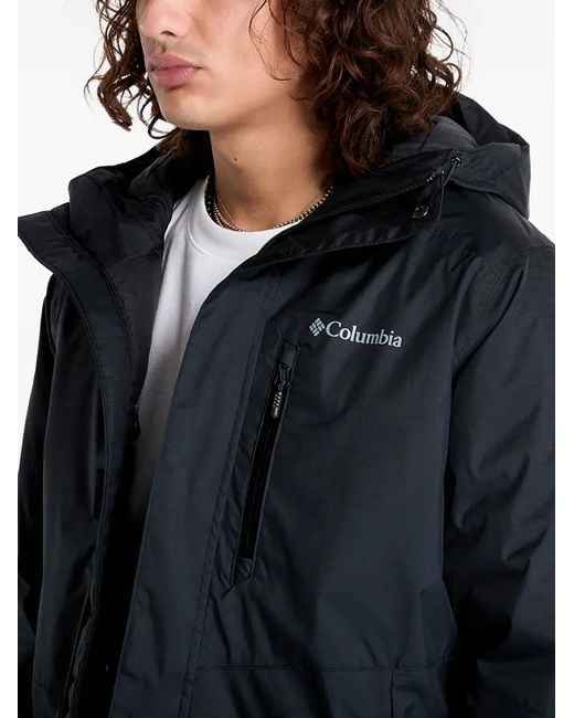 Columbia Black Logo-Print Padded Jacket for men