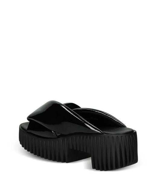 4Ccccees Black Plia Anda Twisted Platform Sandals
