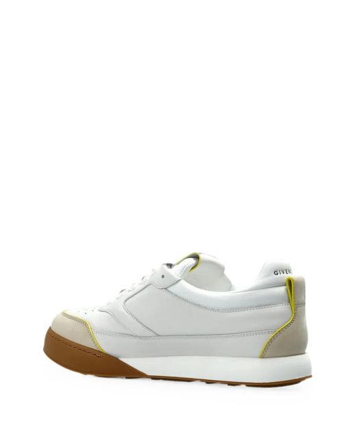 Givenchy White Yard Smooth And Nubuck Leather Sneakers for men