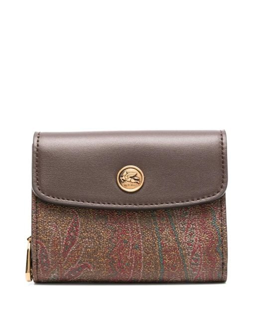 Etro Brown Paisley-Print Wallet
