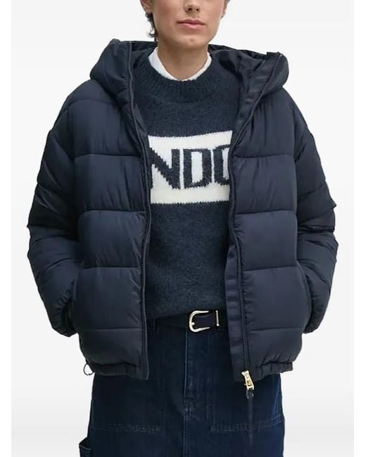Joop! Blue Hooded Quilted Jacket