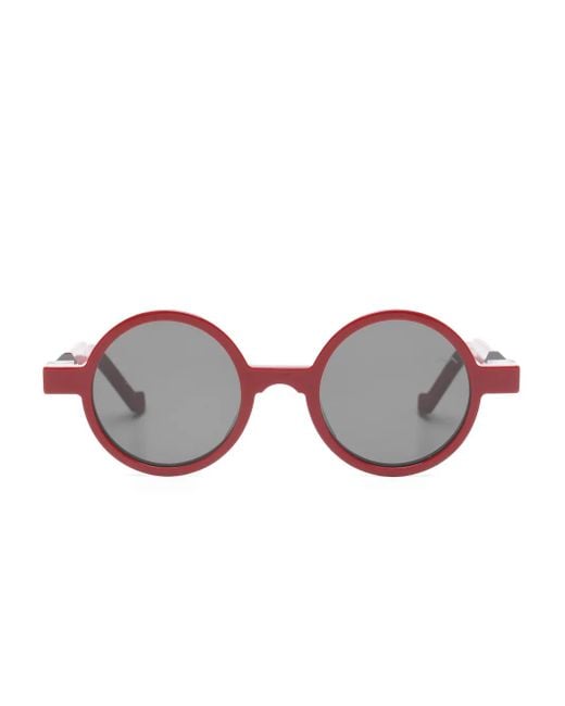 VAVA Eyewear Red Round-Frame Sunglasses