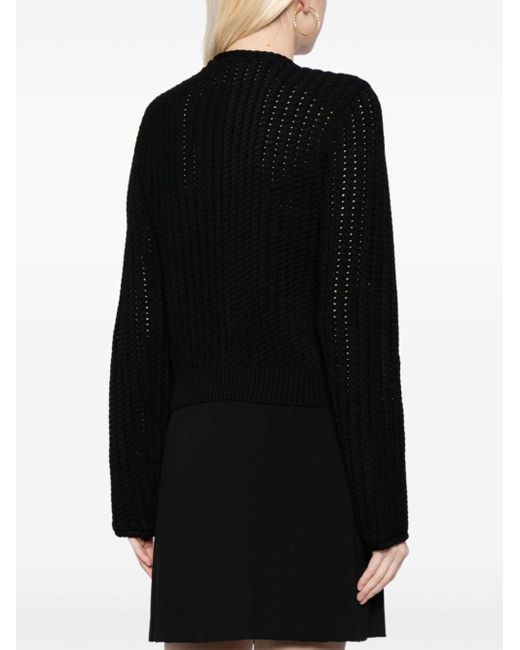 JNBY Black Cropped Knitted Cardigan