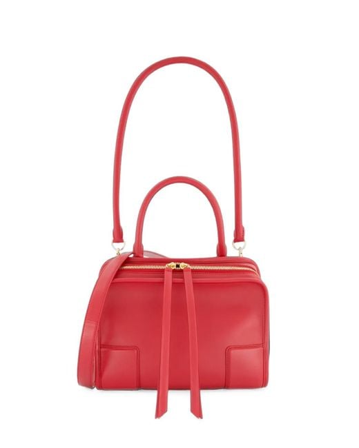 Loewe Red Small Amazona 180 Leather Tote Bag