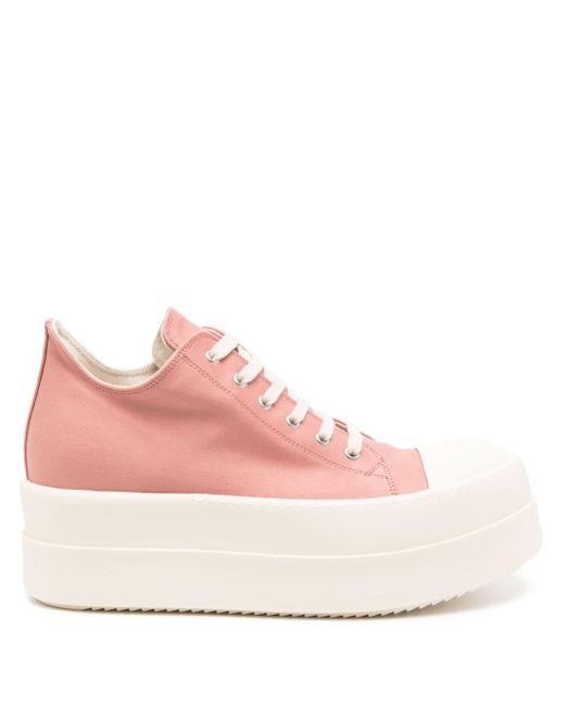 Rick Owens Pink Double Bumber Platform Sneakers for men