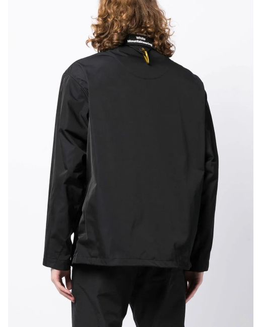 White Mountaineering Black Buttoned Classic-Collar Jacket for men