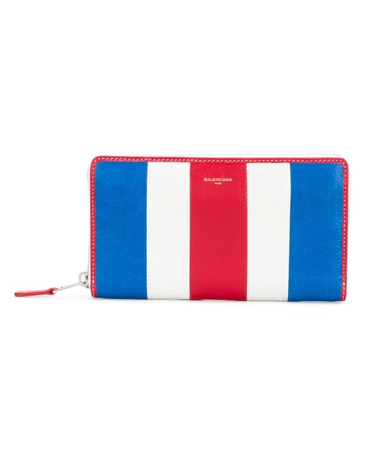 Balenciaga Blue Bazar Continental Zip Around Wallet