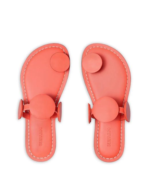 Bernardo White New Moon Circle-Detail Sandals
