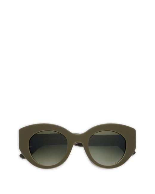 Emmanuelle Khanh Green Cloud Round Frame Sunglasses