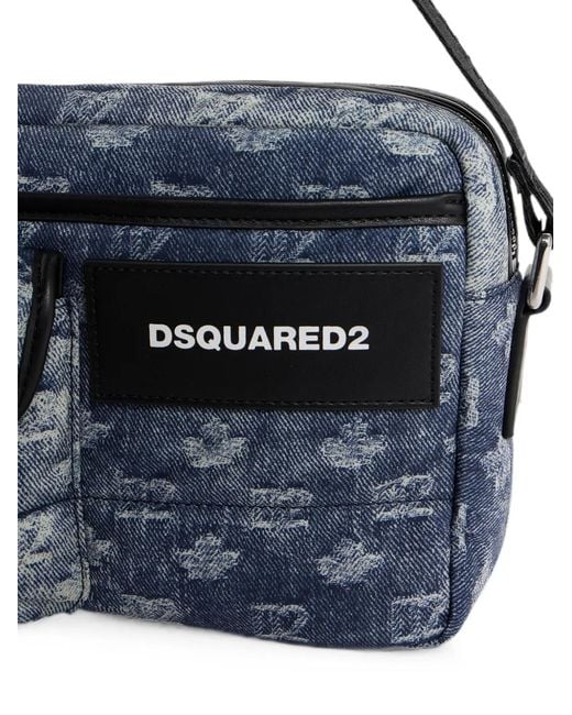 Bandolera D2 Monogram DSquared² de hombre de color Blue