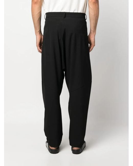 Henrik Vibskov Black Drop-Crotch Tapered Trousers for men