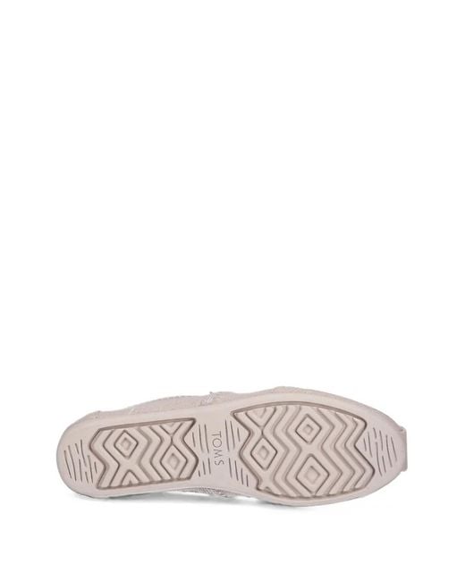 TOMS Pink Espadrilles Aus Canvas