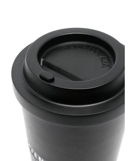 Balenciaga Black 9Am Coffee Cup Clutch Bag