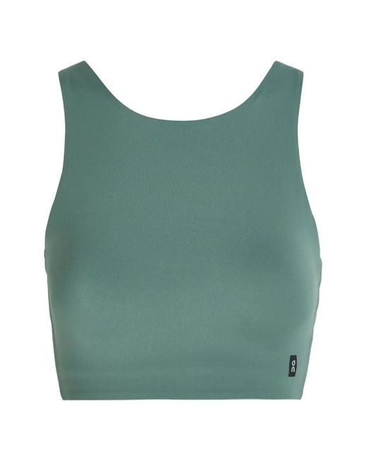 On Shoes Green Crew-Neck Sports Bra