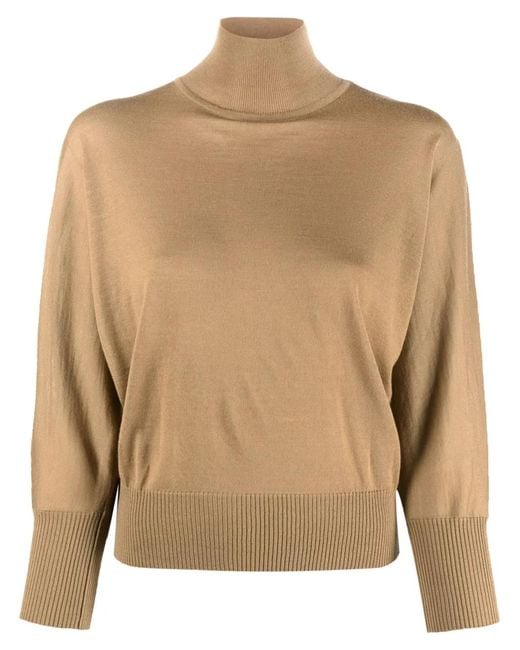 Max Mara Brown Three-Quarter Sleeve Jumper