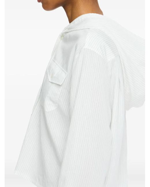 J.W. Anderson フーデッド クロップドシャツ White