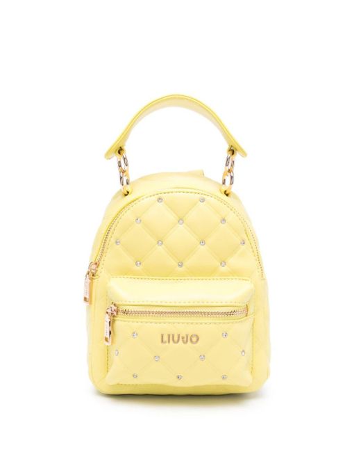 Liu Jo Yellow Quilted Backpack