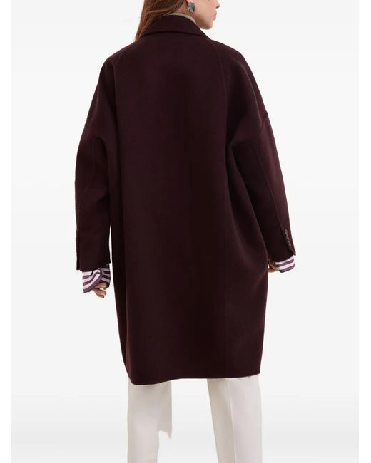 Brunello Cucinelli Red Double-Breasted Coat