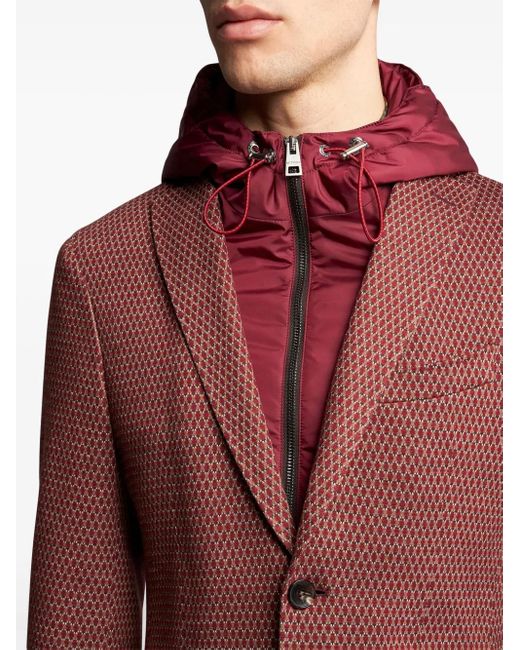 メンズ Etro フーデッド シングルジャケット Red