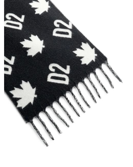 DSquared² White D2 Monogram Scarf for men