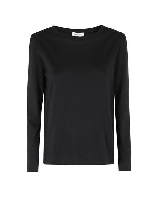 Gran Sasso Black Long-Sleeve T-Shirt