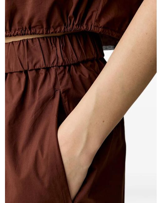 Benetton Brown Elasticated-Waist Palazzo Pants