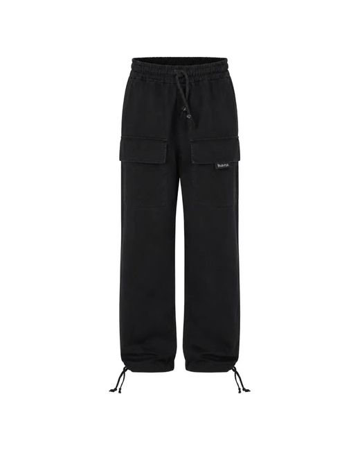 DISCLAIMER Black Drawstring-Waist Cargo Pants for men