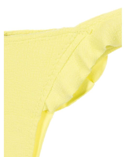 Clube Bossa Yellow Winni Ruffle-detail Bikini Bottoms