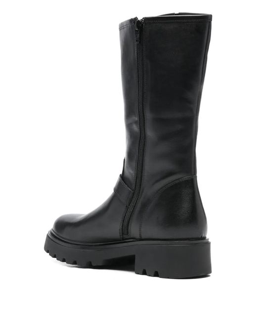 Keys Black Buckle Strap Boots